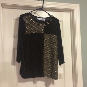 Black and gold top